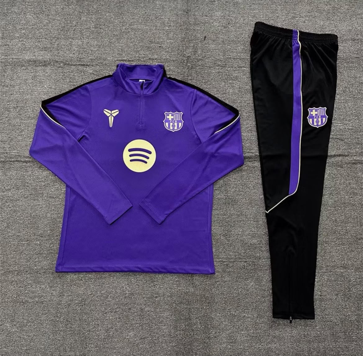 Conjunto Jogador Treino Barcelona (Roxo , Preto)