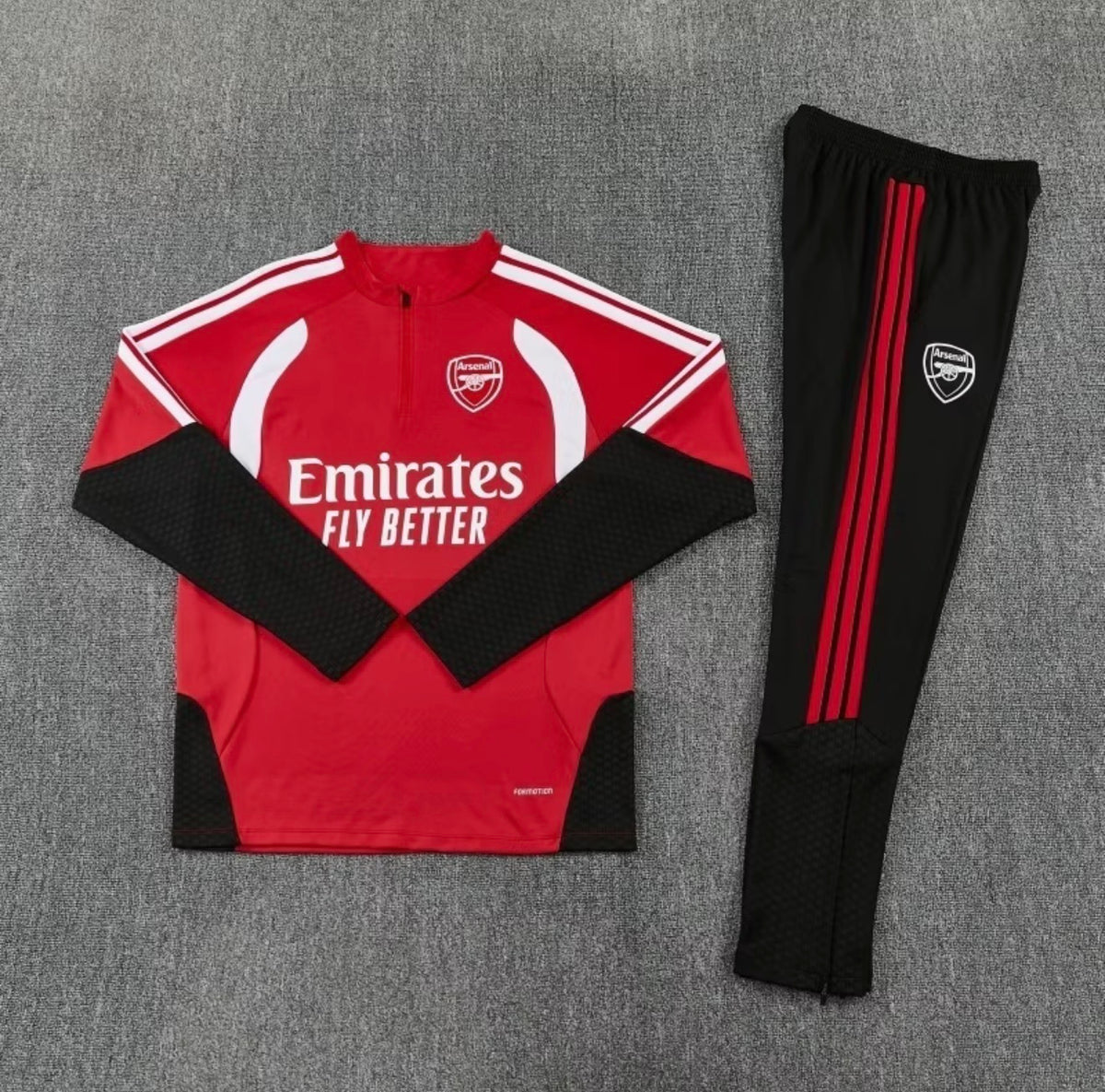 Conjunto Jogador Treino Arsenal (Vermelho Preto)