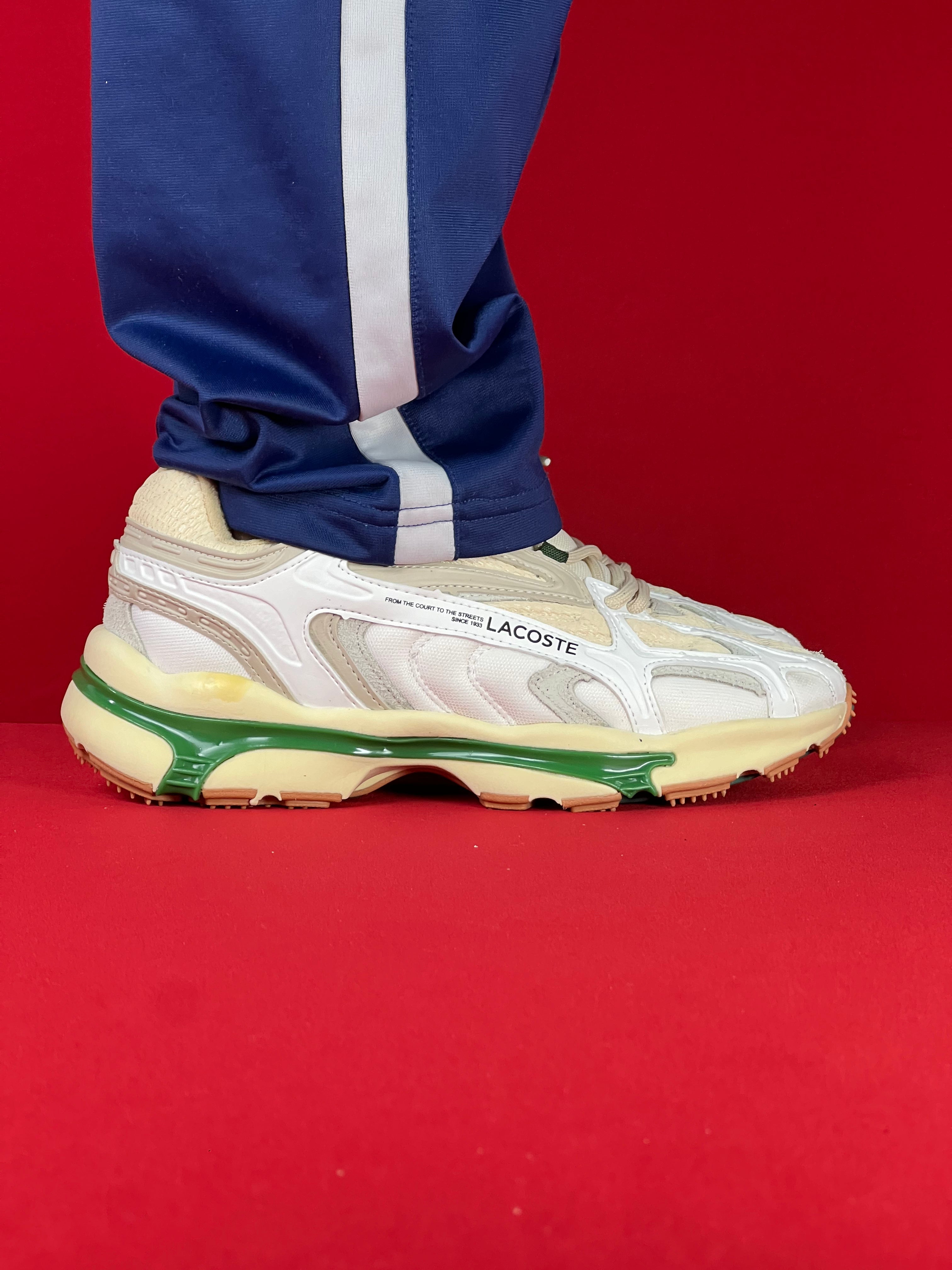 Lacoste L003 (Branco, Bege, Verde)