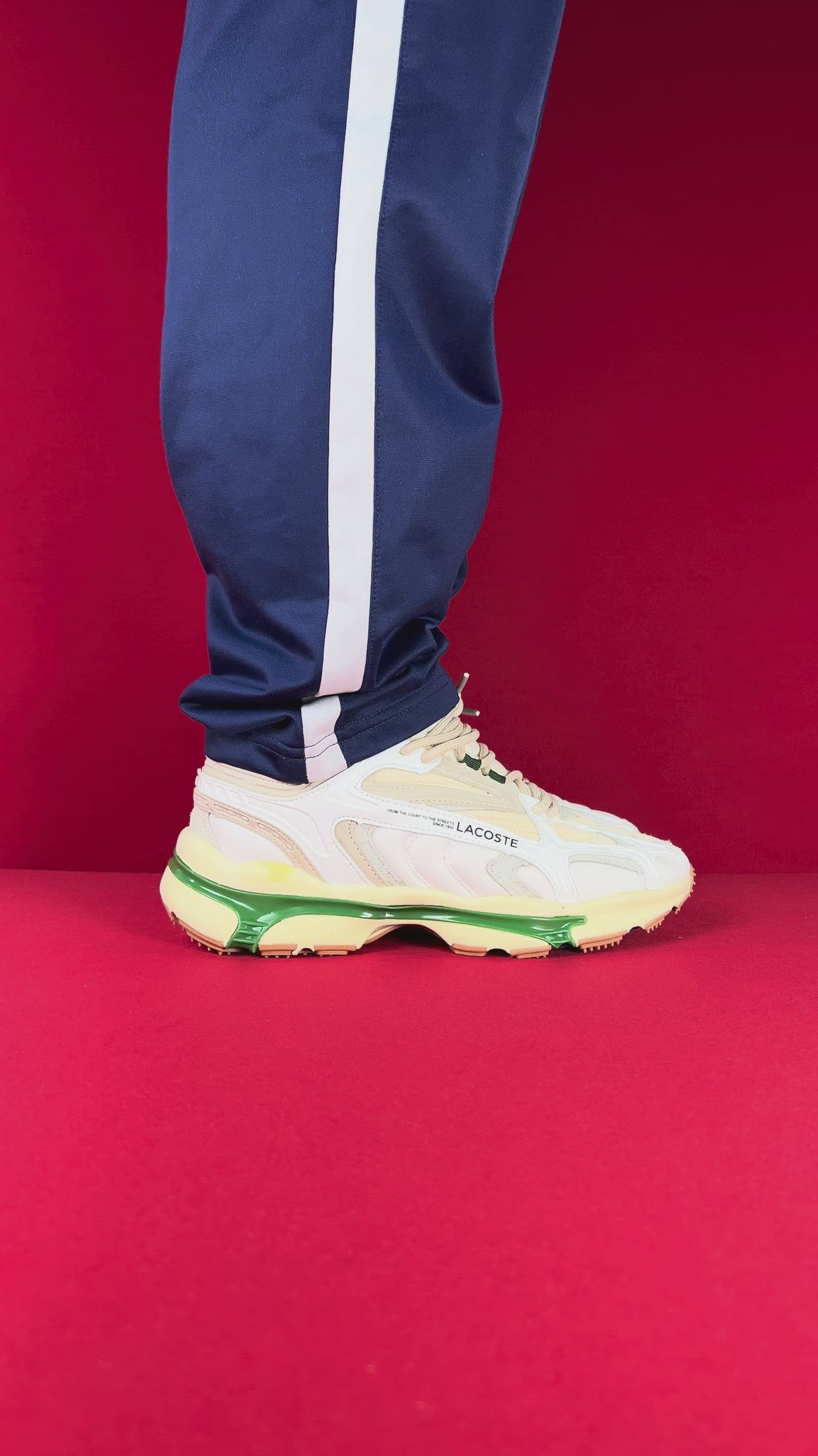 Lacoste L003 (Branco, Bege, Verde)