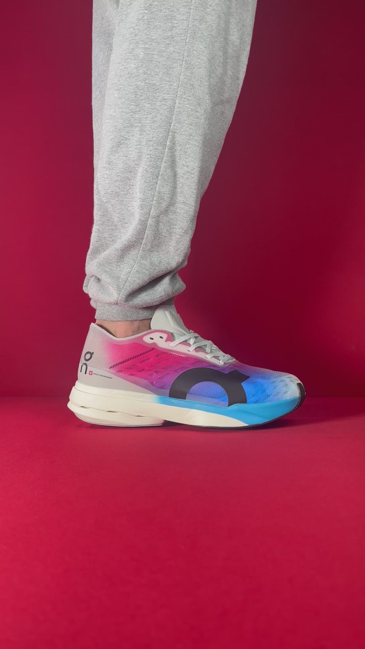 ON Cloudmonster 2 (Branco, rosa e azul)